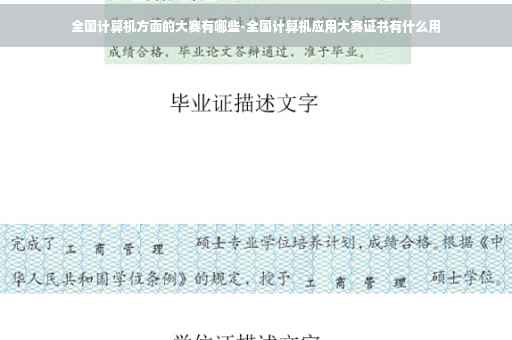 全国计算机方面的大赛有哪些-全国计算机应用大赛证书有什么用 全国计算机方面的大赛有哪些-全国计算机应用大赛证书有什么用