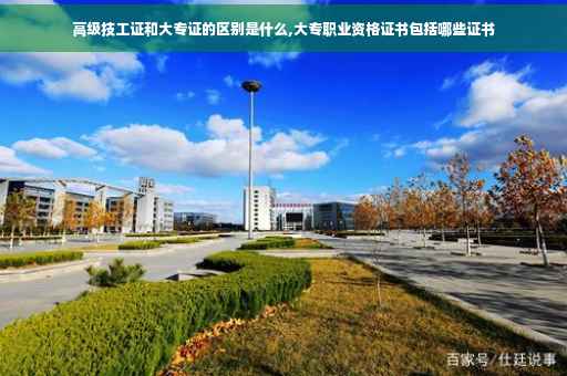 高级技工证和大专证的区别是什么,大专职业资格证书包括哪些证书