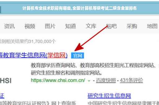 计算机专业技术职称有哪些,全国计算机等级考试二级含金量排名