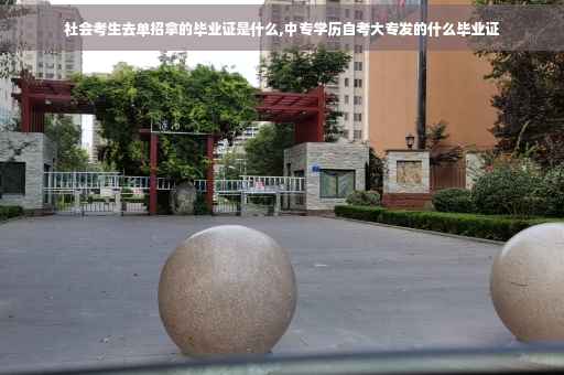 社会考生去单招拿的毕业证是什么,中专学历自考大专发的什么毕业证