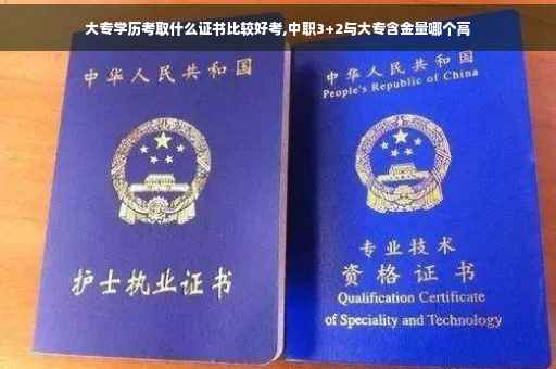 大专学历考取什么证书比较好考,中职3+2与大专含金量哪个高 大专学历考取什么证书比较好考,中职3+2与大专含金量哪个高