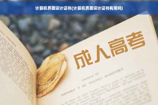 计算机界面设计证书(计算机界面设计证书有用吗)