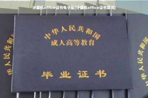 计算机office证书电子版(计算机office证书查询)
