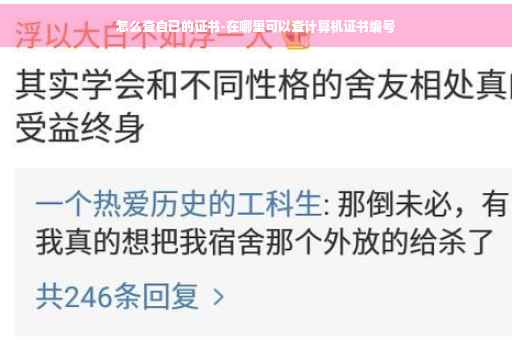 怎么查自已的证书-在哪里可以查计算机证书编号