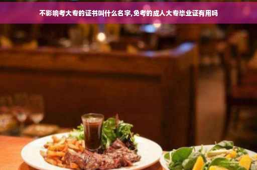 不影响考大专的证书叫什么名字,免考的成人大专毕业证有用吗