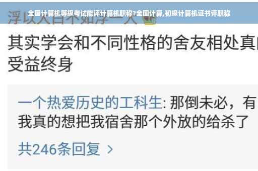 全国计算机等级考试能评计算机职称?全国计算,初级计算机证书评职称