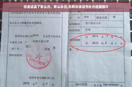 毕业证丢了怎么办，怎么补办,合肥毕业证书补办流程图片