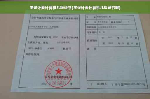 学设计要计算机几级证书(学设计要计算机几级证书呢)