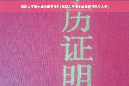 高丽大学博士毕业证书图片(高丽大学博士毕业证书图片大全)