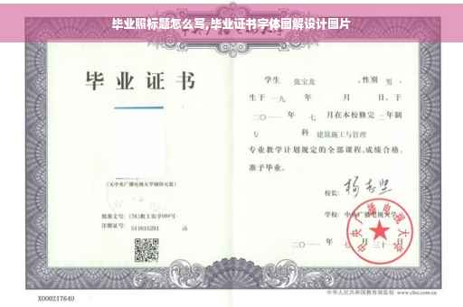 毕业照标题怎么写,毕业证书字体图解设计图片