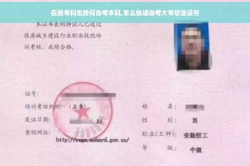 在校专科生如何自考本科,怎么快速自考大专毕业证书