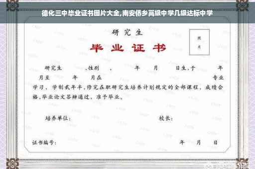 德化三中毕业证书图片大全,南安侨乡高级中学几级达标中学