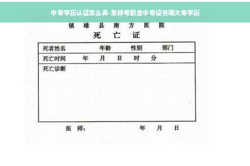 中专学历认证怎么弄-怎样考职业中专证书呢大专学历