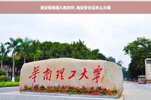 海安围棋哪儿教的好,海安暂住证怎么办理