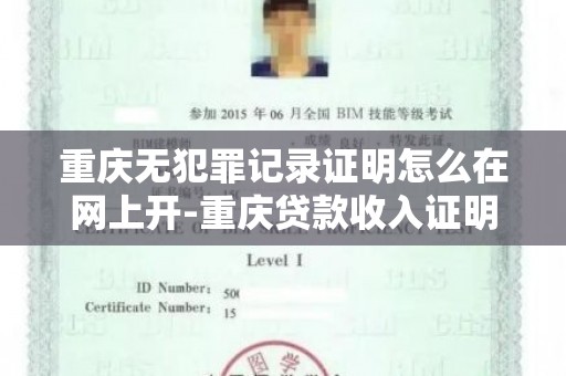 重庆无犯罪记录证明怎么在网上开-重庆贷款收入证明怎么开