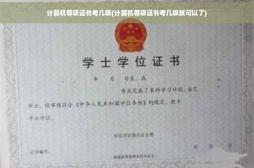 计算机等级证书考几级(计算机等级证书考几级就可以了)