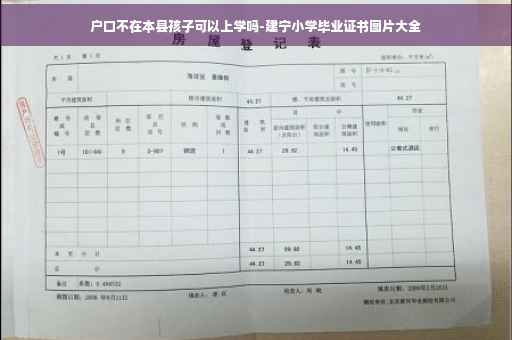 户口不在本县孩子可以上学吗-建宁小学毕业证书图片大全