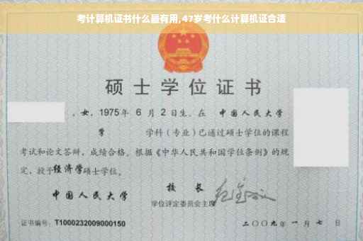 考计算机证书什么最有用,47岁考什么计算机证合适