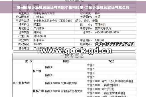 求问国家计算机等级证书由哪个机构颁发-全国计算机领取证书怎么领