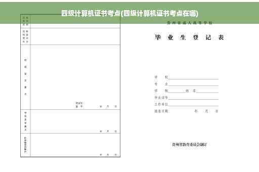 四级计算机证书考点(四级计算机证书考点在哪)