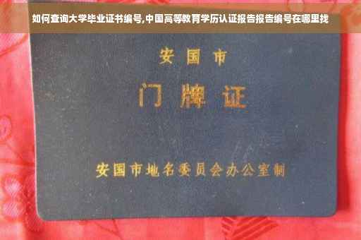 如何查询大学毕业证书编号,中国高等教育学历认证报告报告编号在哪里找