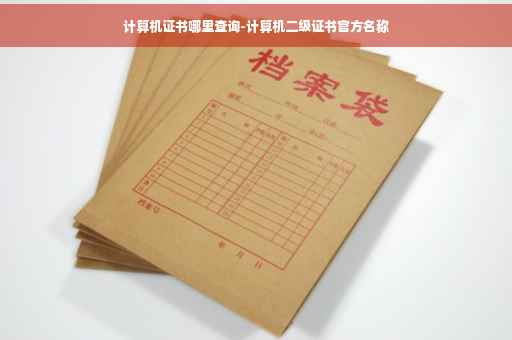 计算机证书哪里查询-计算机二级证书官方名称
