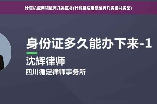 计算机应用领域有几类证书(计算机应用领域有几类证书类型)