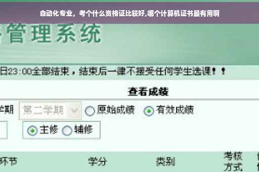 自动化专业，考个什么资格证比较好,哪个计算机证书最有用啊