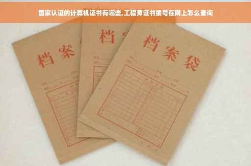国家认证的计算机证书有哪些,工程师证书编号在网上怎么查询