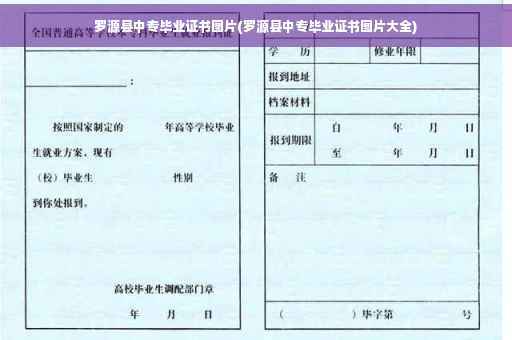 罗源县中专毕业证书图片(罗源县中专毕业证书图片大全)
