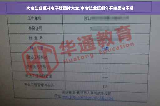 大专毕业证书电子版图片大全,中专毕业证哪年开始是电子版