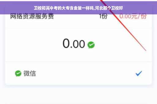 卫校和高中考的大专含金量一样吗,河北那个卫校好