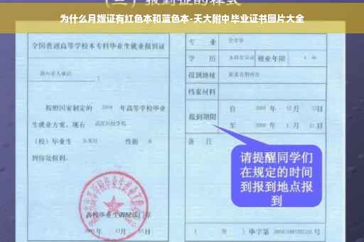 为什么月嫂证有红色本和蓝色本-天大附中毕业证书图片大全