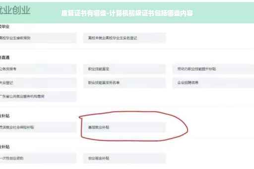 康复证书有哪些-计算机初级证书包括哪些内容