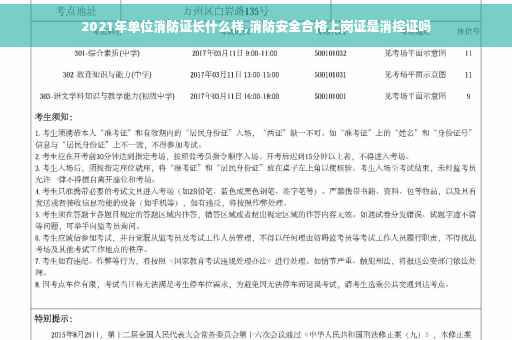 2021年单位消防证长什么样,消防安全合格上岗证是消控证吗 2021年单位消防证长什么样,消防安全合格上岗证是消控证吗