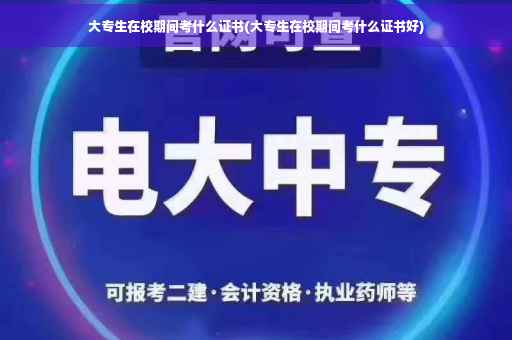 大专生在校期间考什么证书(大专生在校期间考什么证书好)