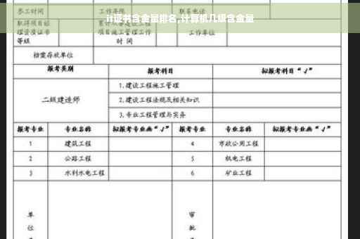 it证书含金量排名,计算机几级含金量