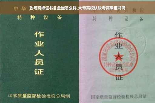 软考高级证书含金量怎么样,大专高校认软考高级证书吗