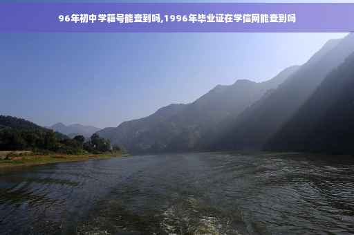 96年初中学籍号能查到吗,1996年毕业证在学信网能查到吗