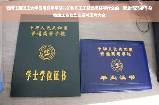 请问江西理工大学应用科学学院的矿物加工工程是具体学什么的，就业情况如何-矿物加工专业毕业证书图片大全