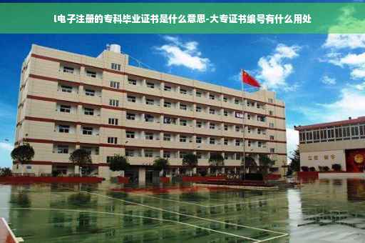 l电子注册的专科毕业证书是什么意思-大专证书编号有什么用处