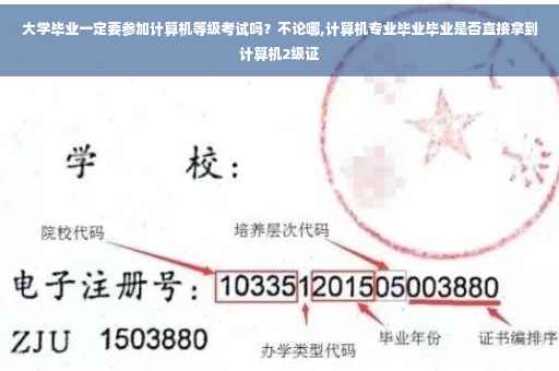 大学毕业一定要参加计算机等级考试吗？不论哪,计算机专业毕业毕业是否直接拿到计算机2级证
