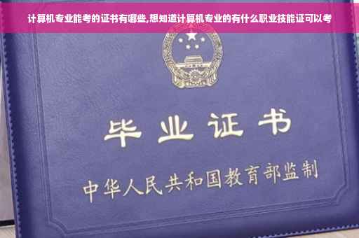 计算机专业能考的证书有哪些,想知道计算机专业的有什么职业技能证可以考