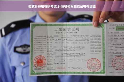 微软计算机等级考试,计算机初级技能证书有哪些
