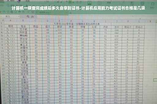 计算机一级查完成绩后多久会拿到证书-计算机应用能力考试证书合格是几级