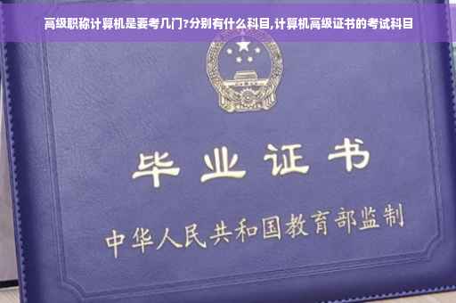 高级职称计算机是要考几门?分别有什么科目,计算机高级证书的考试科目