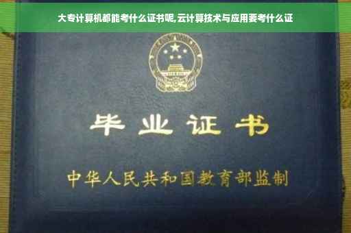 大专计算机都能考什么证书呢,云计算技术与应用要考什么证