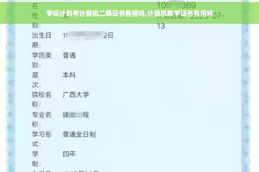 学设计的考计算机二级证书有用吗,计算机教学证书有用吗