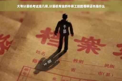 大专计算机考试是几级,计算机专业的中级工技能等级证书是什么