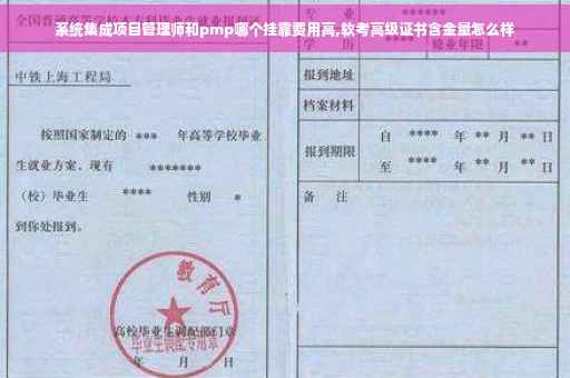 系统集成项目管理师和pmp哪个挂靠费用高,软考高级证书含金量怎么样